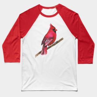 A Northern cardinal watercolor Baseball T-Shirt